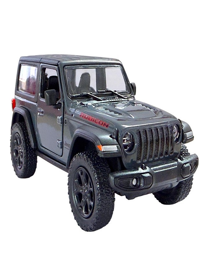 ماياترا سيارة جيب رانجلر من ماياترا كينز مارت، نموذج سيارة دفع رباعي مصبوب من المعدن بمقياس 1:34 - سيارة لعبة متينة للطرق الوعرة قابلة للتحصيل لهواة الجمع والأطفال والعرض (رمادي) - Image 2